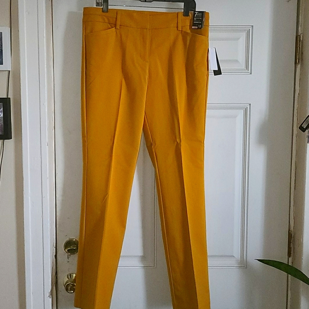NWT mustard yellow pants